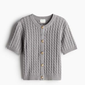 H&M cable knit sweater grey XXS